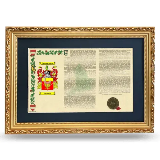 Hariston Deluxe Armorial Landscape Framed - Gold