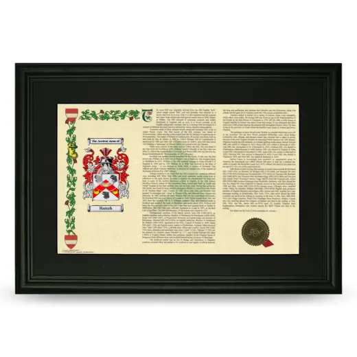 Harrah Deluxe Armorial Landscape Framed- Black