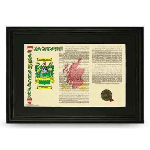 Harrelson Deluxe Armorial Landscape Framed- Black