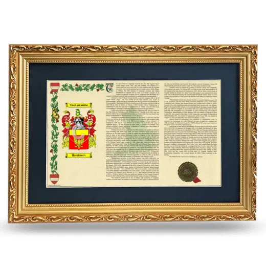 Harrison's Deluxe Armorial Landscape Framed - Gold