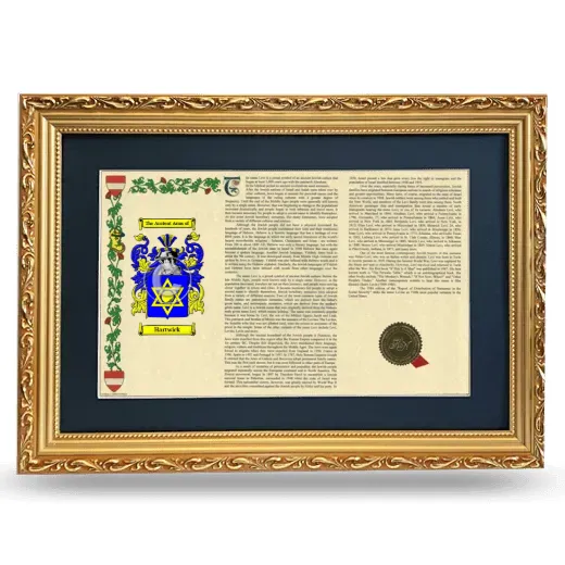 Hartwick Deluxe Armorial Landscape Framed - Gold