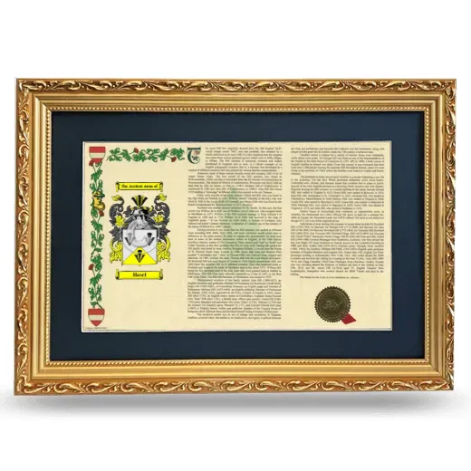 Hasel Deluxe Armorial Landscape Framed - Gold