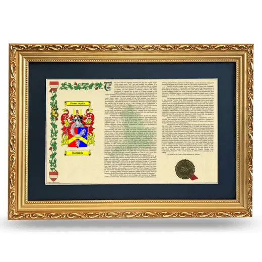 Haskink Deluxe Armorial Landscape Framed - Gold