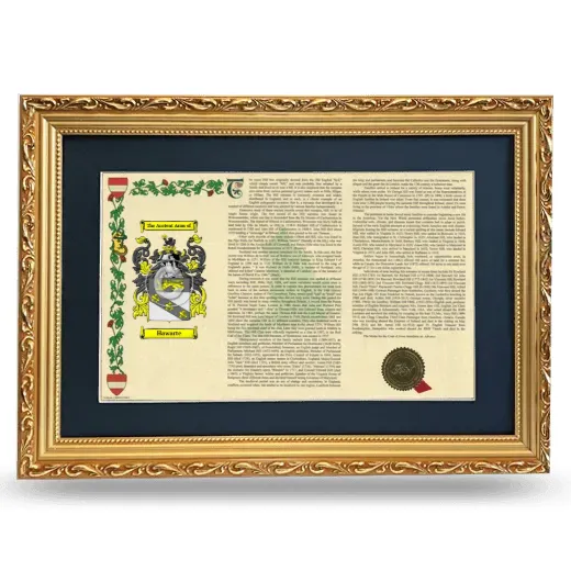 Hawarte Deluxe Armorial Landscape Framed - Gold