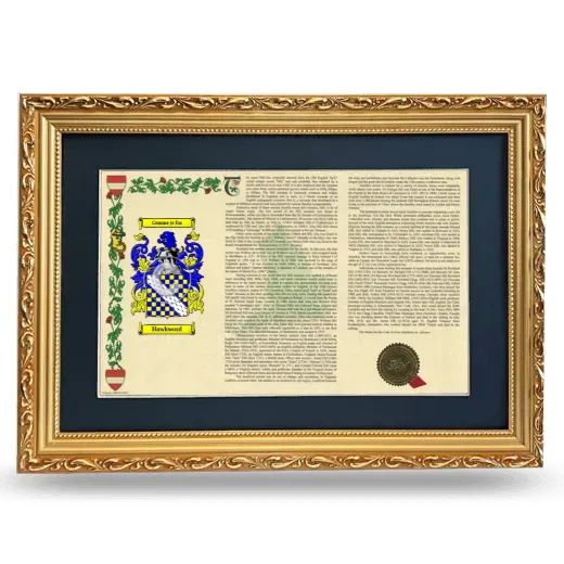 Hawkword Deluxe Armorial Landscape Framed - Gold