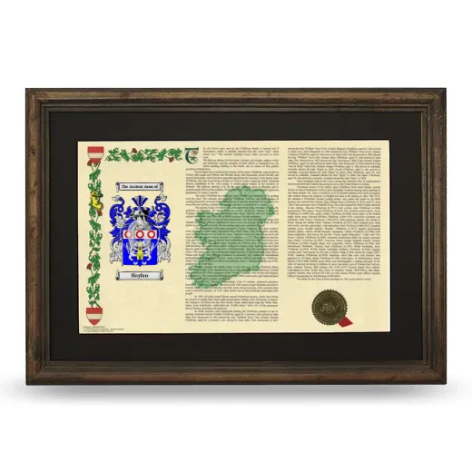 Haylan Deluxe Armorial Landscape Framed - Brown