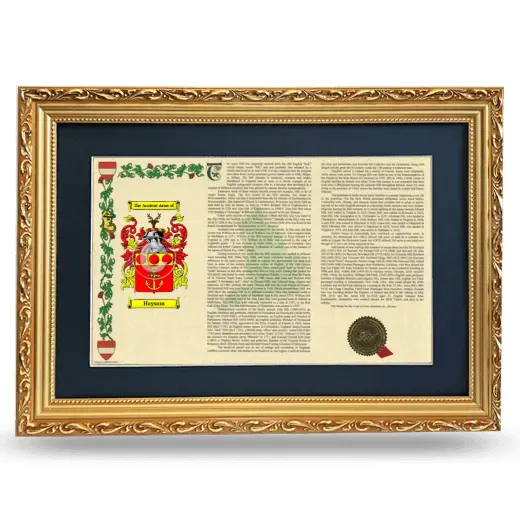 Haysum Deluxe Armorial Landscape Framed - Gold