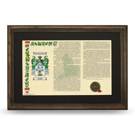 Hazlip Deluxe Armorial Landscape Framed - Brown