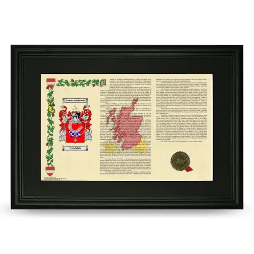 Headrich Deluxe Armorial Landscape Framed- Black