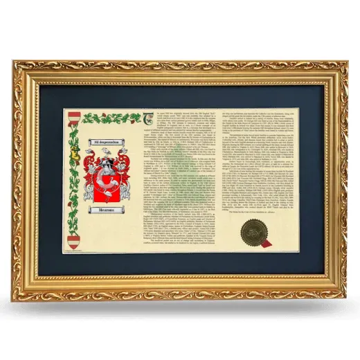 Hearons Deluxe Armorial Landscape Framed - Gold