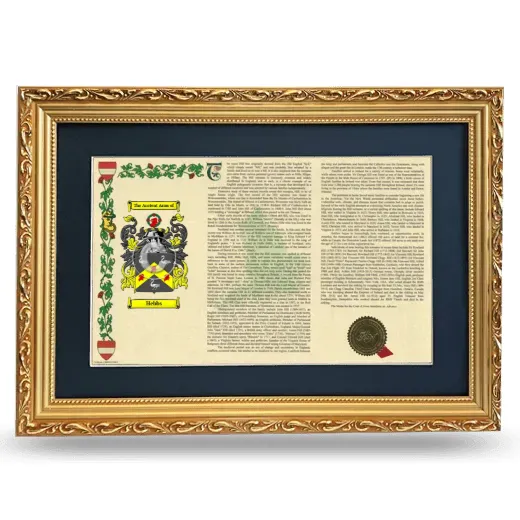 Hebbs Deluxe Armorial Landscape Framed - Gold