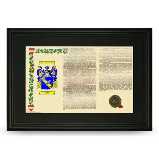 Heber Deluxe Armorial Landscape Framed- Black