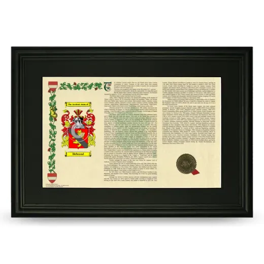 Hebrand Deluxe Armorial Landscape Framed- Black