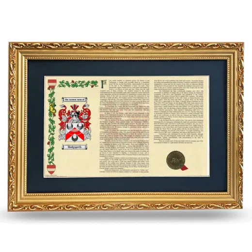 Hedgspeth Deluxe Armorial Landscape Framed - Gold