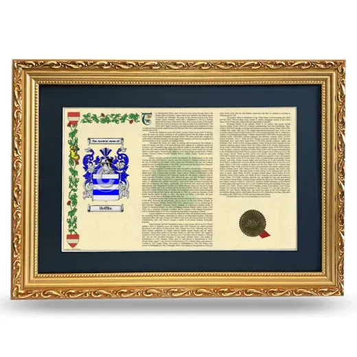 Hefflin Deluxe Armorial Landscape Framed - Gold