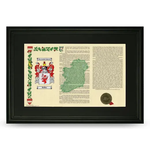 Heflen Deluxe Armorial Landscape Framed- Black