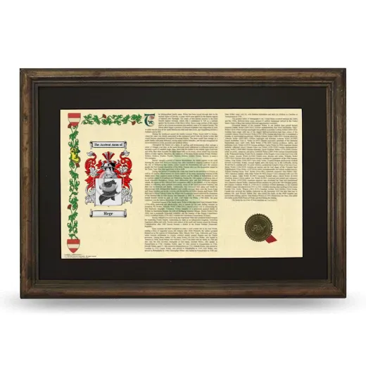 Hege Deluxe Armorial Landscape Framed - Brown