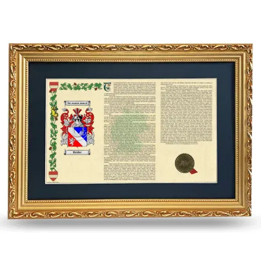 Heider Deluxe Armorial Landscape Framed - Gold