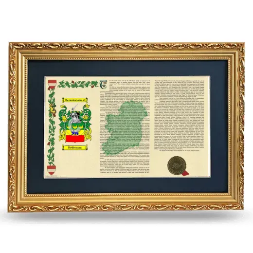 Heiferman Deluxe Armorial Landscape Framed - Gold