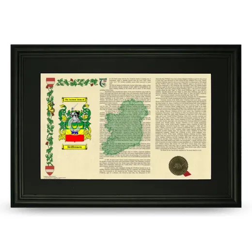 Heiffermen Deluxe Armorial Landscape Framed- Black