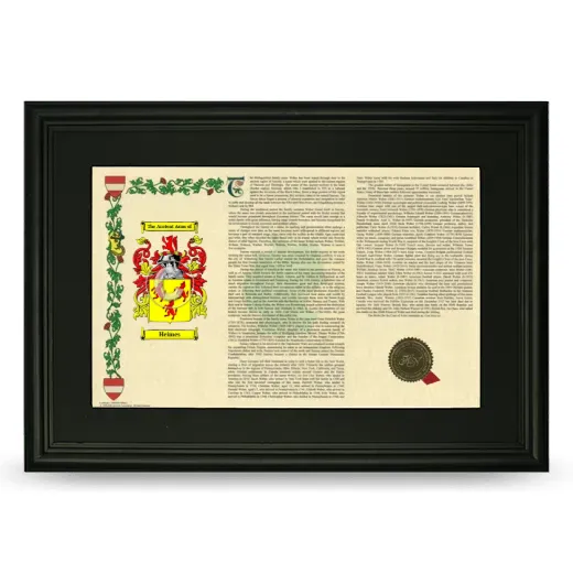 Heimes Deluxe Armorial Landscape Framed- Black