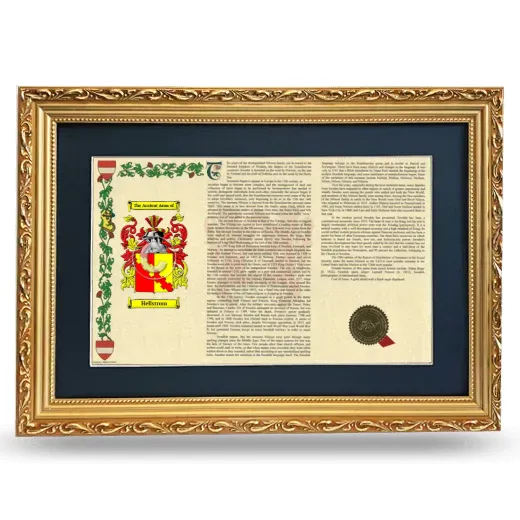 Hellstrom Deluxe Armorial Landscape Framed - Gold