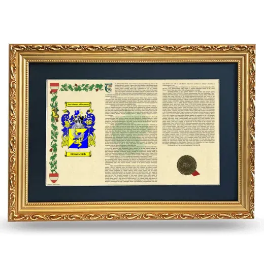 Hemmerich Deluxe Armorial Landscape Framed - Gold