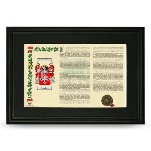 Hemphrey Deluxe Armorial Landscape Framed- Black