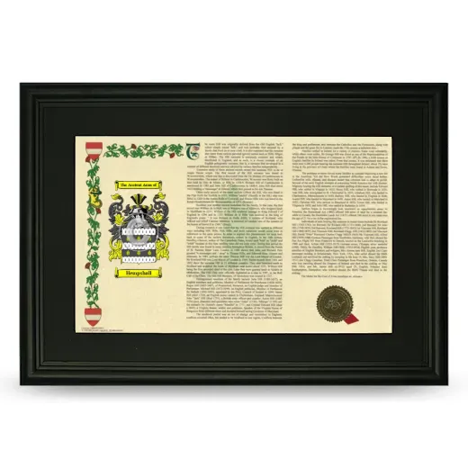 Hempshall Deluxe Armorial Landscape Framed- Black