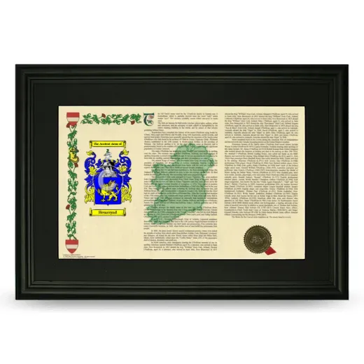 Henavynd Deluxe Armorial Landscape Framed- Black