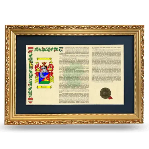 Henckel Deluxe Armorial Landscape Framed - Gold