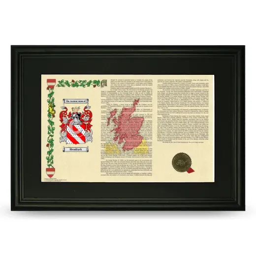 Hendryck Deluxe Armorial Landscape Framed- Black