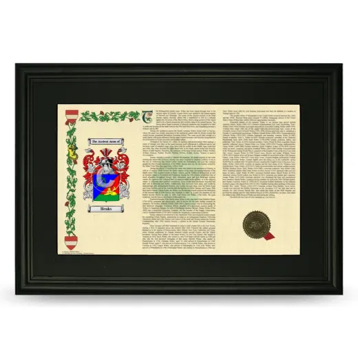 Henks Deluxe Armorial Landscape Framed- Black