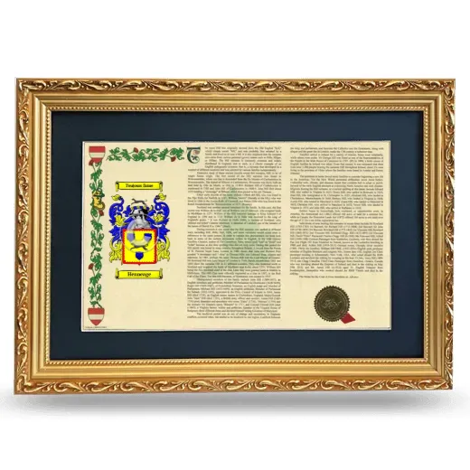 Henneage Deluxe Armorial Landscape Framed - Gold