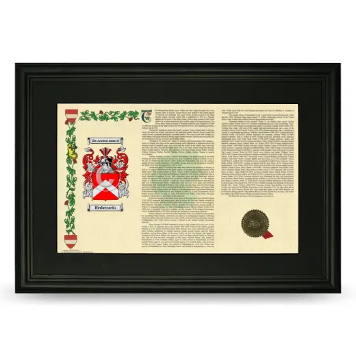 Herberstein Deluxe Armorial Landscape Framed- Black