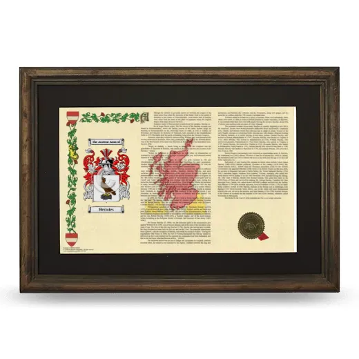 Hermies Deluxe Armorial Landscape Framed - Brown