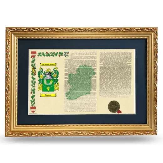 Herrant Deluxe Armorial Landscape Framed - Gold