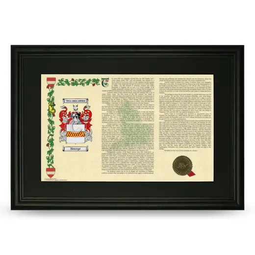 Herrege Deluxe Armorial Landscape Framed- Black