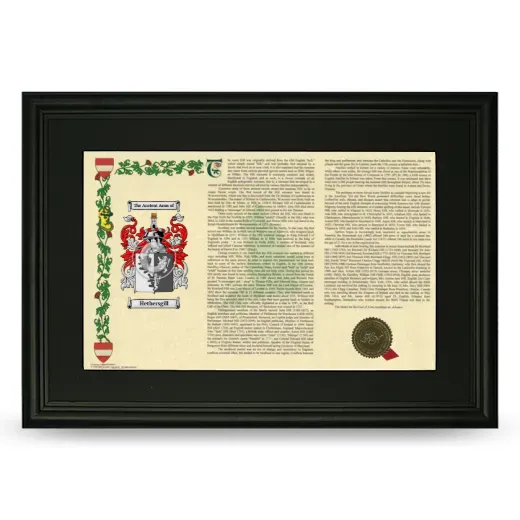 Hethersgill Deluxe Armorial Landscape Framed- Black