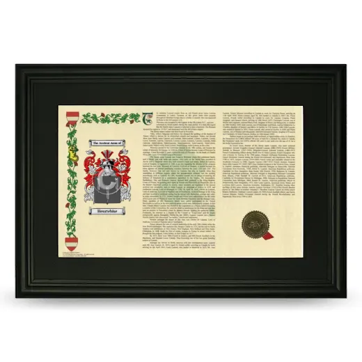 Heurtebise Deluxe Armorial Landscape Framed- Black