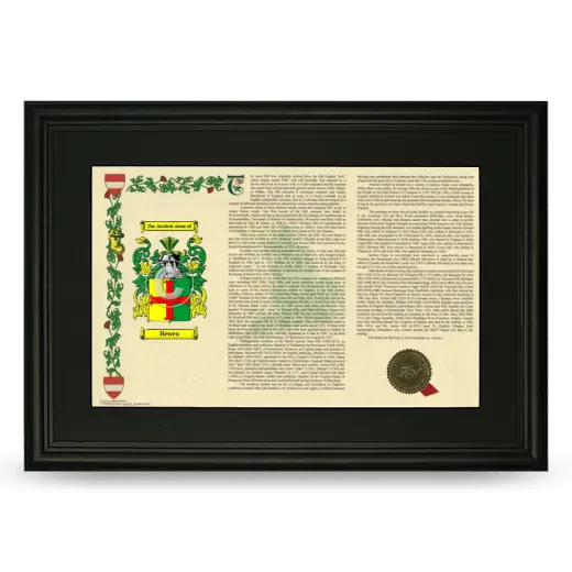 Hewen Deluxe Armorial Landscape Framed- Black