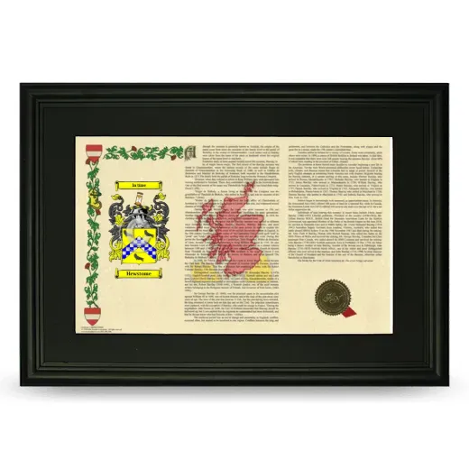 Hewstome Deluxe Armorial Landscape Framed- Black
