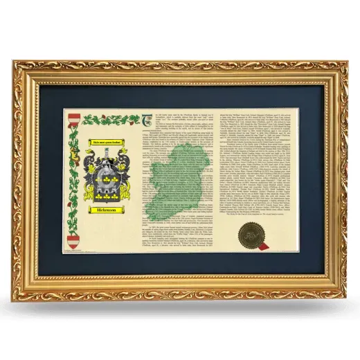Hickenson Deluxe Armorial Landscape Framed - Gold