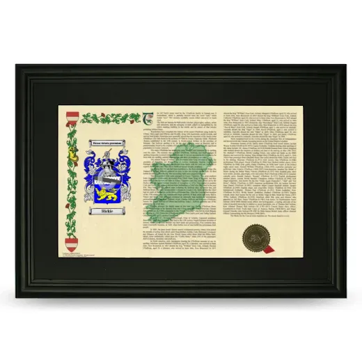 Hickie Deluxe Armorial Landscape Framed- Black