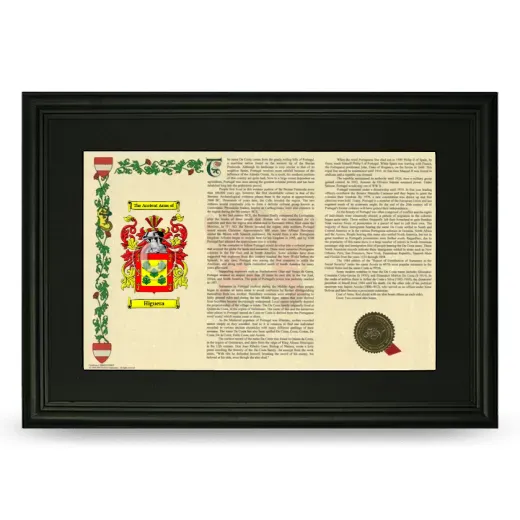 Higuera Deluxe Armorial Landscape Framed- Black
