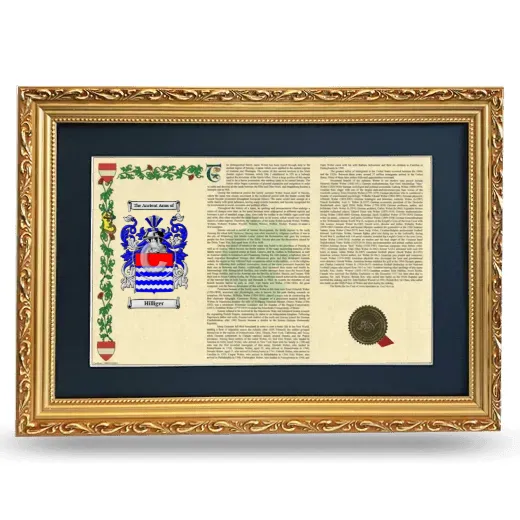 Hilliger Deluxe Armorial Landscape Framed - Gold