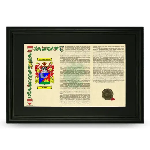Hinckel Deluxe Armorial Landscape Framed- Black