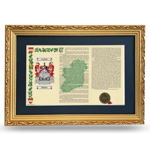 Hitchan Deluxe Armorial Landscape Framed - Gold