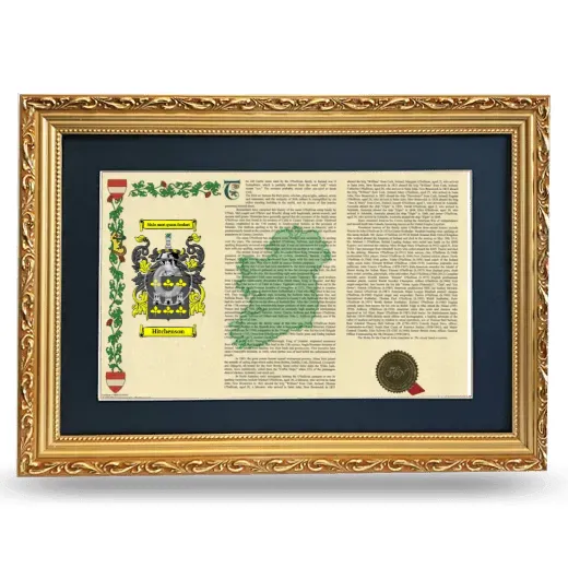 Hitchenson Deluxe Armorial Landscape Framed - Gold