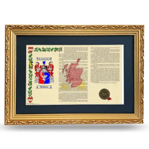 Hitchieson Deluxe Armorial Landscape Framed - Gold
